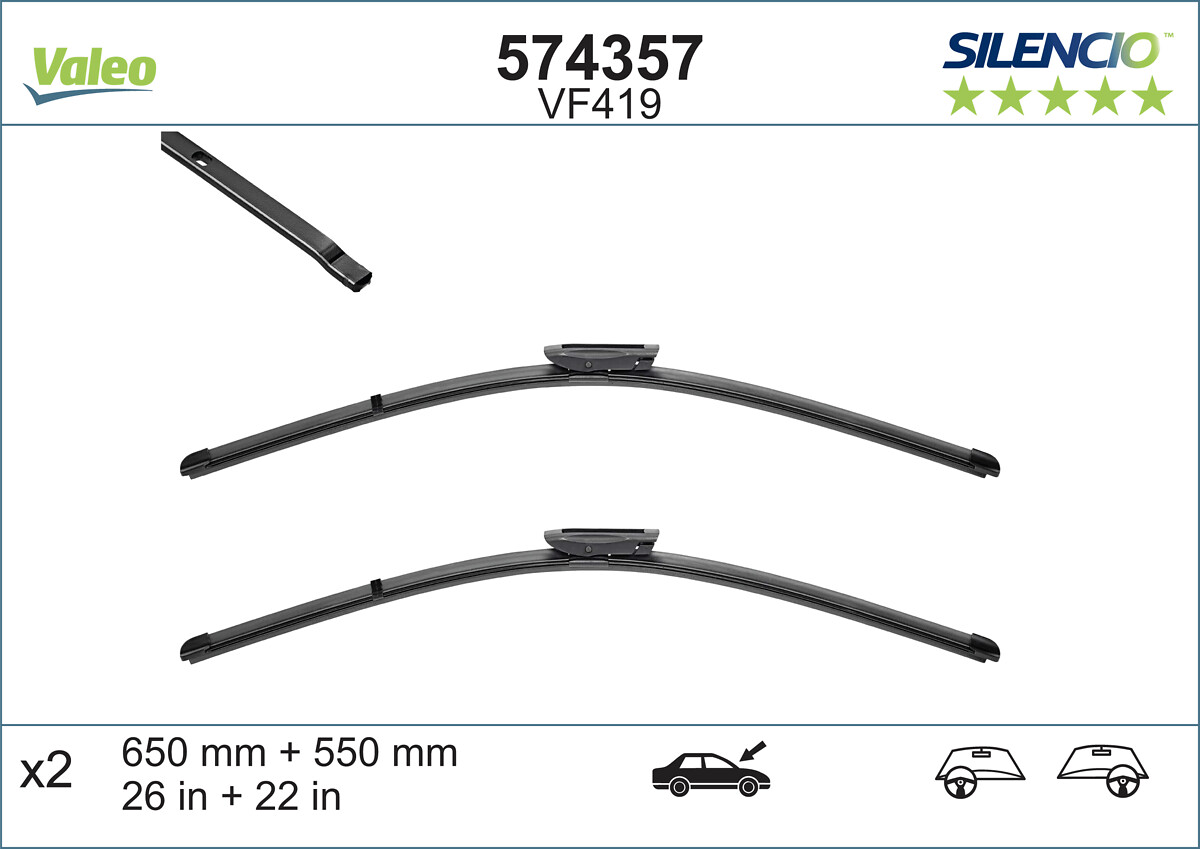 Lamela stergator VALEO 574357
